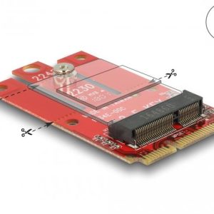 Адаптер Delock, Mini PCIe към M.2 Key E slot - Image 2