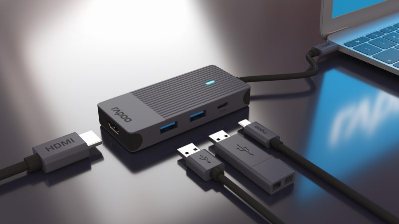 USB-C Хъб, 4 порта, RAPOO-11409 - Image 6