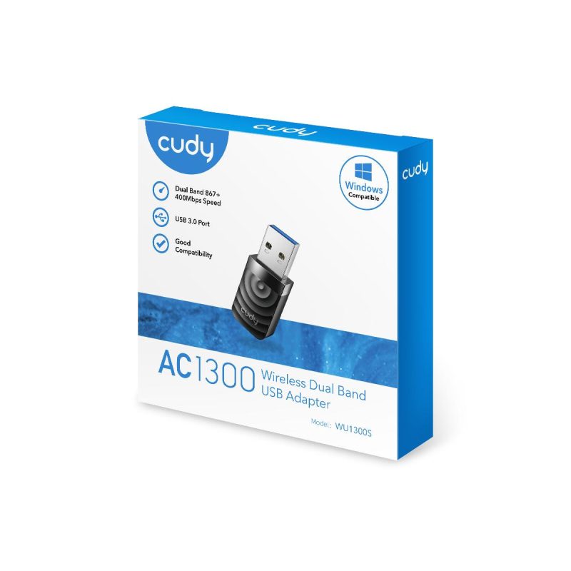 Безжичен нано адаптер Cudy WU1300S, USB 3.0, 2.4/5 Ghz, Вградена антена 2dBi - Image 5