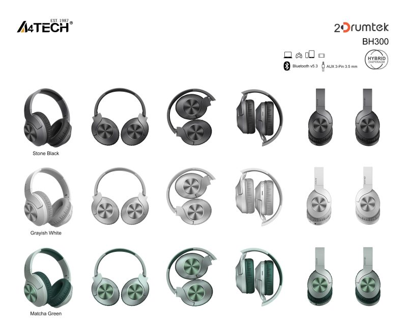 Блутут слушалки A4tech BH300, Зелени - Image 6