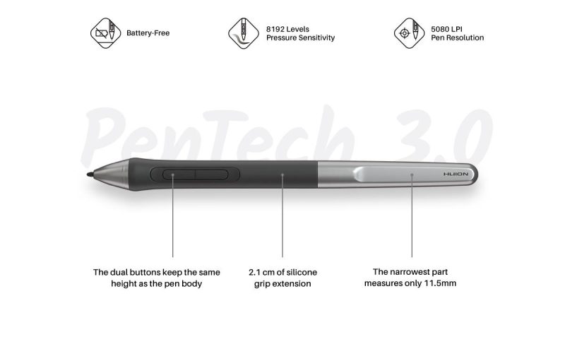 Графичен таблет HUION Inspiroy 2 S, 5080 LPI, Розов - Image 7