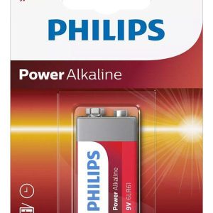 Алкална батерия PHILIPS Power, 6LR61P1B / 10, 6LR61, 9V, 1 брой/блистер - Image 2