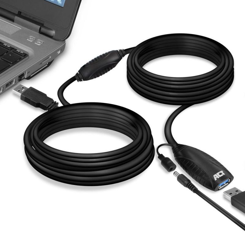 Кабел ACT AC6110, USB-A мъжко - женско, 10 м - Image 3