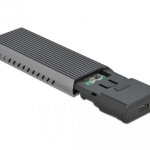 Външна стойка Delock, За M.2 NVMe PCIe или SATA SSD, USB-C 3.2 Gen 2, Инсталация без инструменти