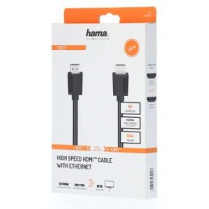 Кабел HAMA 205005, High-Speed, HDMI мъжко - HDMI мъжко, 4K,18Gbit/s, Ethernet, 1.5 м, Екраниран, Черен - Image 2