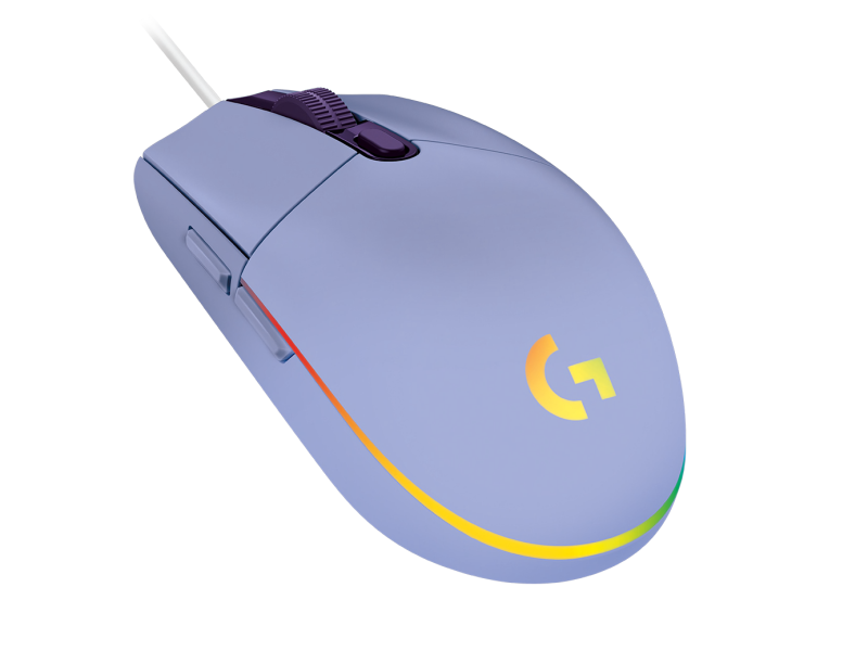 Геймърска мишка Logitech G102 LightSync, RGB, Оптична, Жична, USB, Лилав - Image 3