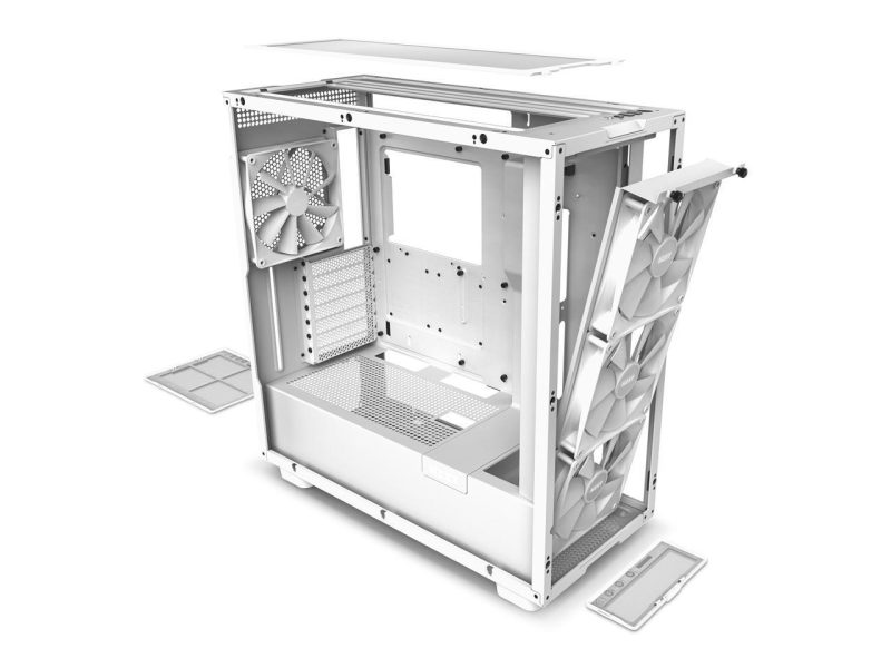 Кутия NZXT H7 Elite 2023 Matte White Mid-Tower - Image 8