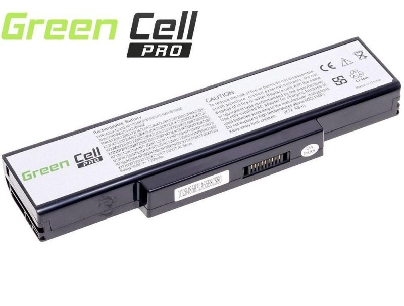 Батерия  за лаптоп GREEN CELL, Asus N71 K72 K72J K72F K73SV N71 N73 N73S N73SV X73S, 10.8V, 5200mAh - Image 2