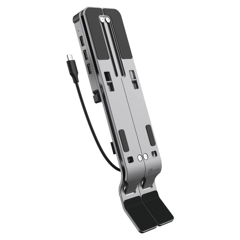 Поставка за лаптоп j5create JTS223, 4 портов USB-C хъб, Алуминиева - Image 2