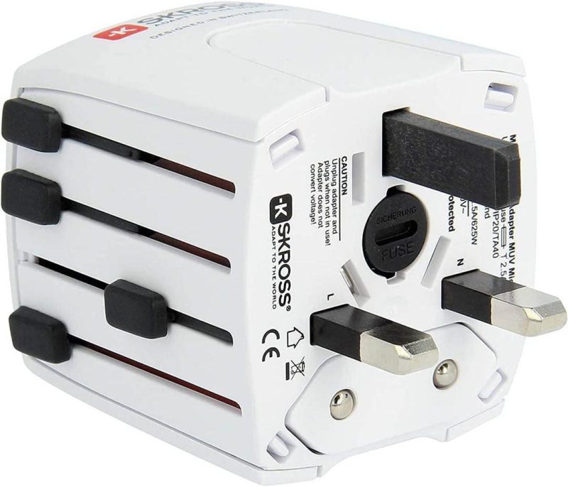 Адаптер SKROSS Micro muv 1.102500, World, Бял - Image 2