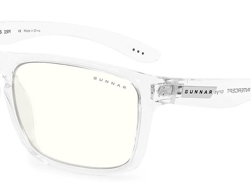 Компютърни очила GUNNAR Intercept Crystal, Clear, Бял