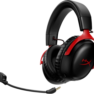 Геймърски слушалки HyperX, Cloud III, Безжични, Микрофон, Черно/Червено - Image 2