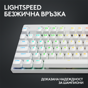 Геймърска механична клавиатура Logitech G Pro X TKL White - Tactile - Image 5