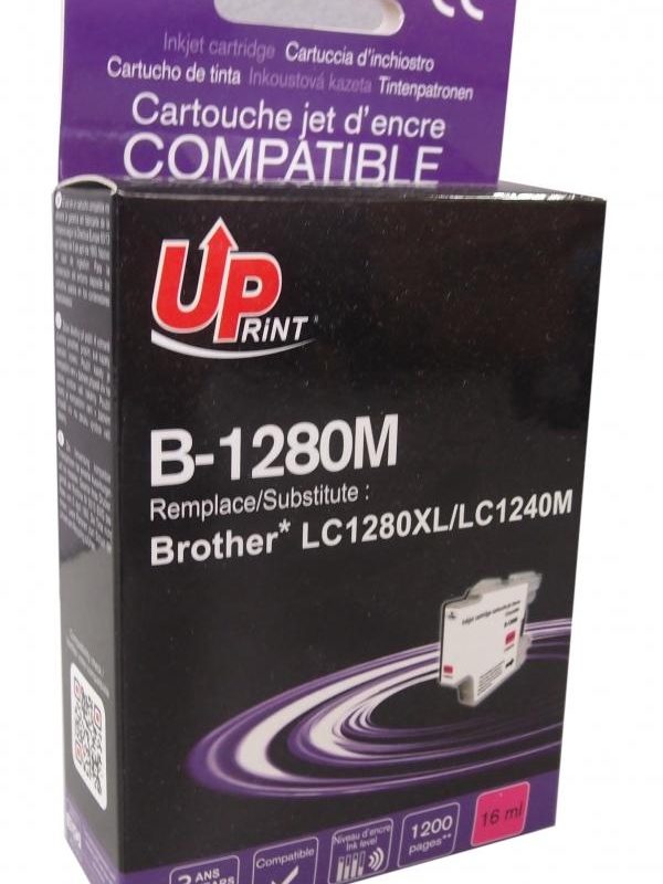 Мастилница UPRINT LC1280XL/1240, BROTHER, Magenta