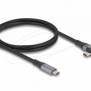 Delock USB-C Кабел 90°, 40 Gbps USB PD 3.1, 240W, 1 m - Image 2