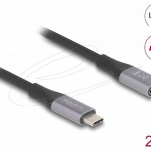 Delock Удължителен кабел USB-C, 40 Gbps, PD 240W, 2 м, сив - Image 2