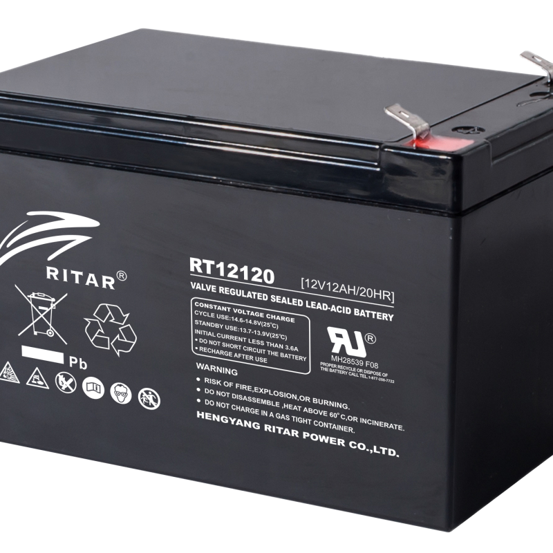 Оловна Батерия RITAR, (RT12120) AGM, 12V, 12 Ah, 151/ 98/ 95 mm, Tерминал2