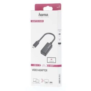 Адаптер HAMA 200315, USB-C мъжко - HDMI женско, Ultra HD, 4K, Черен - Image 2