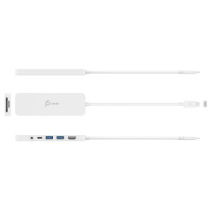 6-портов хъб j5create Mini Dock JCD373, USB, HDMI, SD, 3.5 mm jack - Image 2