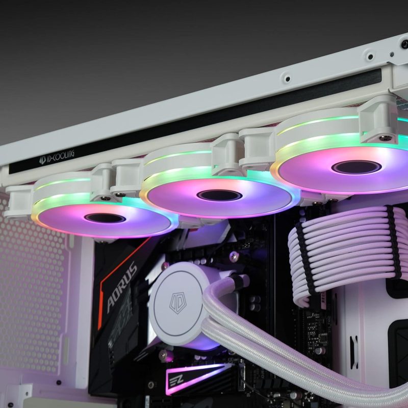 Комплект вентилатори EZDIY-FAB Moonlight White RGB PWM 120mm - 6 Pack - Image 3