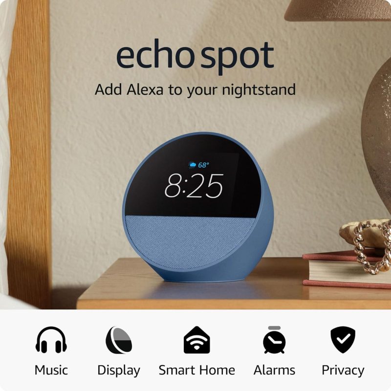 Смарт часовник Amazon Echo Spot 2024 , гласов асистент, Blue - Image 3