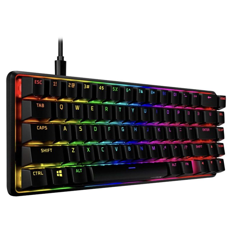 Геймърскa механична клавиатура HyperX Alloy Origins 65, HyperX Aqua суичове, Черен - Image 3
