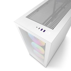Кутия NZXT H7 Flow RGB Matte White Mid-Tower - Image 4