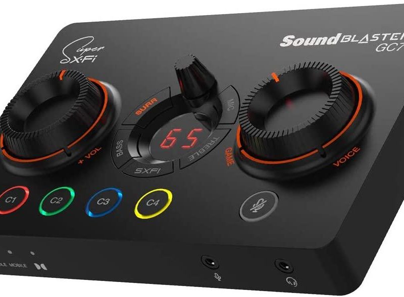 Външна звукова карта Creative Sound Blaster GC7, USB-C, Super X-FI, PC, Mac, PS 4/5, Xbox, Nintendo Switch