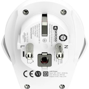 Адаптер SKROSS World to Europe 1500266, USB, Бял - Image 4