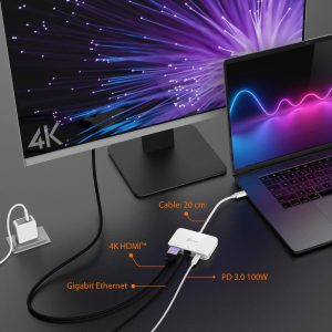 Мрежови адаптер/хъб/ j5create JCA351, Gigabit, 4K HDMI - Image 4
