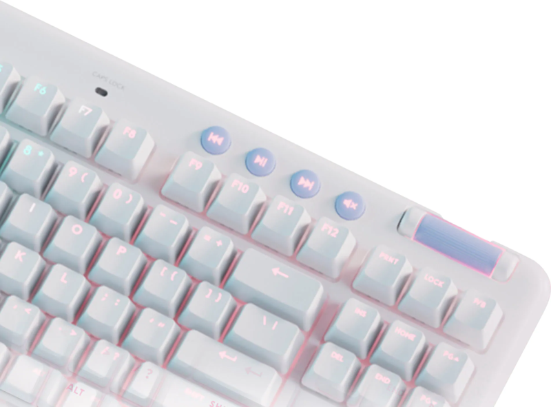 Безжична геймърска механична клавиатура Logitech G G715, TKL, Tactile, RGB LED, US Layout, бяла - Image 5