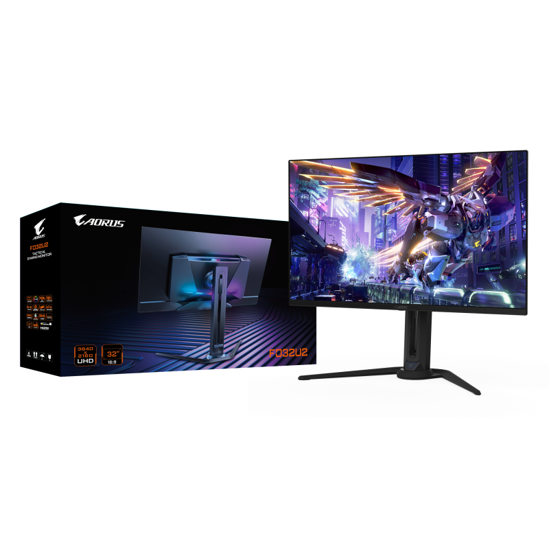 Гейминг монитор GIGABYTE AORUS FO32U2, 31.5" QD-OLED, 4K UHD, 240Hz, 0.03ms, Vesa ClearMR 13000, HDR 400, KVM - Image 12