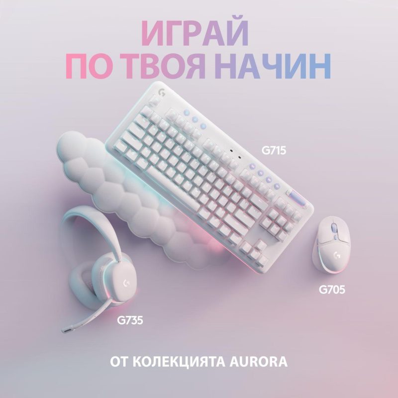 Геймърска механична клавиатура Logitech G G713, TKL, Tactile, RGB LED, US Layout, бяла - Image 12