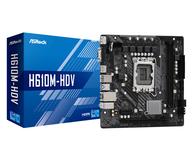Дънна платка ASRock H610M-HDV, LGA1700, mATX - Image 5