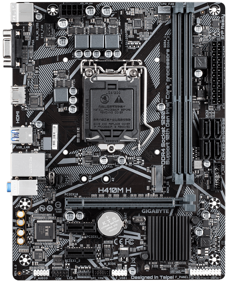 Дънна платка GIGABYTE H410M-H V2, Socket 1200 - Image 2