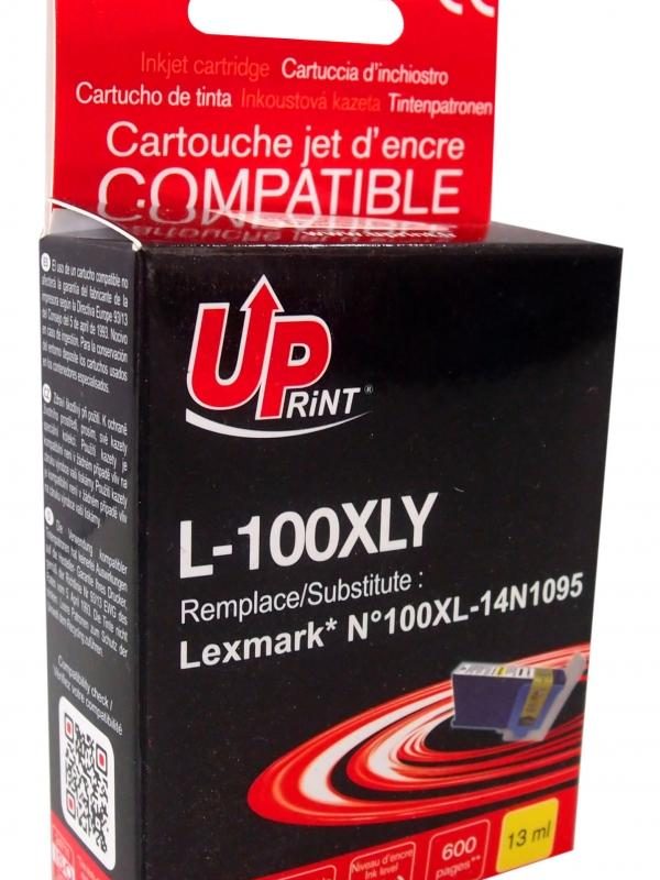Мастилница UPRINT 14N1095, LEXMARK 100XL/Lex S305/S405/S505/S605/Pro705/Pro805, Yellow