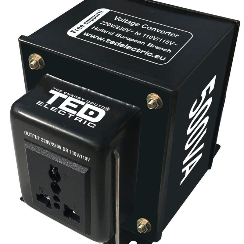 TED ELECTRIC волтов конвертор  220V / 110V  Up / Down  500VA  TED003676