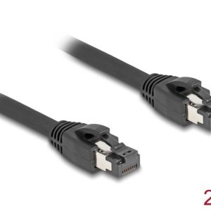 Мрежови кабел Delock, Cat.8.1 S/FTP, 2 m, Доo 40 Gbps, Черен - Image 2