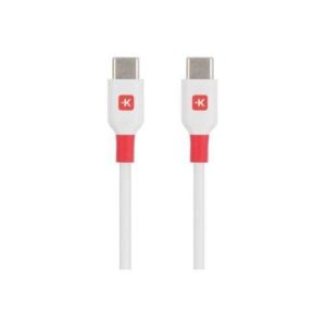 Кабел Skross, USB-C - USB-C мъжко, USB 2.0, 1.2м, Бял - Image 2