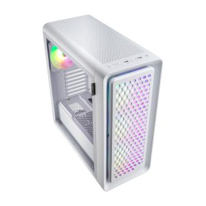 Кутия FSP CUT593, ATX, Ultra-Tower, Type-C, 4 x ARGB 140mm, Бяла - Image 2