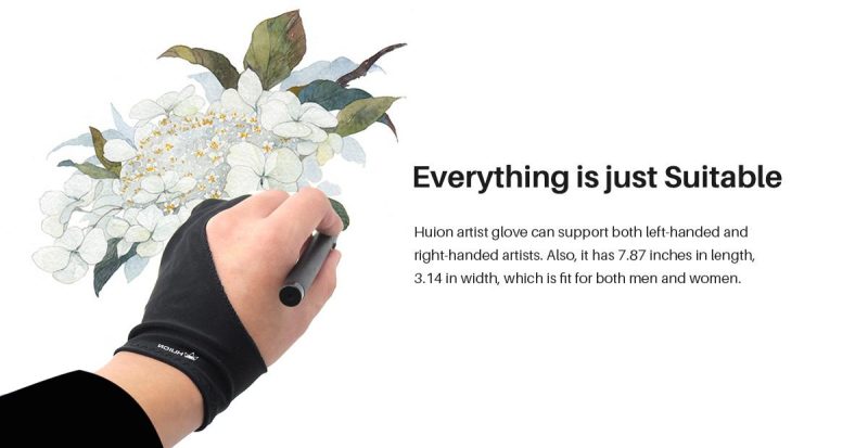 Ръкавица за работа с графичен таблет HUION Artist glove GL200 - Image 3