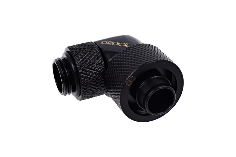 Фитинг Alphacool Eiszapfen, Удължител, 90°, 16/10mm, G1/4, Черен мат - Image 3