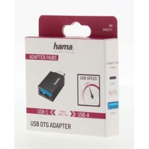Адаптер HAMA OTG USB-C мъжко-USB 3.2 Gen 1 A женско, 5Gbit/s Черен - Image 2