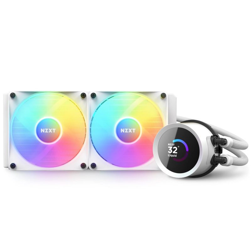 Охладител за процесор NZXT Kraken 240 RGB White, LCD Display - Image 4