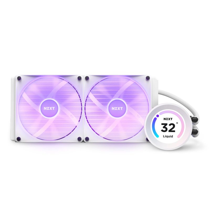 Охладител за процесор NZXT Kraken Elite RGB 280 White, Customizable LCD Display - Image 7