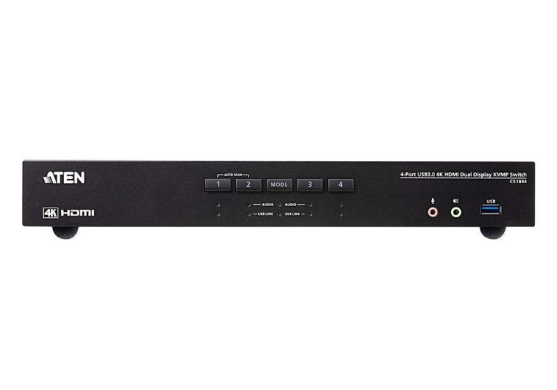 KVM превключвател ATEN CS1844-AT-G, 4 порта USB 3.0, За 2 HDMI монитора - Image 2