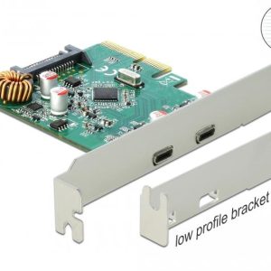 Карта Delock, PCI Express x4 към USB-C (USB 3.1 Gen 2) женско, 10 Gbps - Image 3