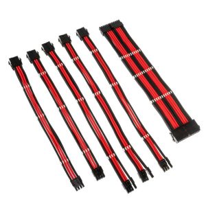 Комплект оплетени кабели Kolink Core, Black/Red - Image 3
