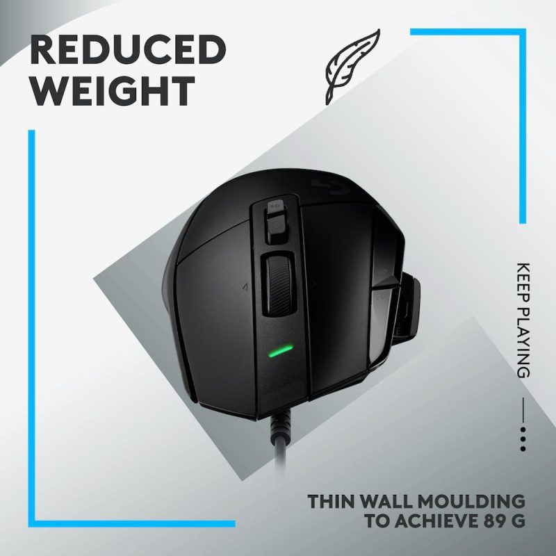 Геймърска мишка Logitech, G502 X, Оптична,  Жична, USB, Черна - Image 6
