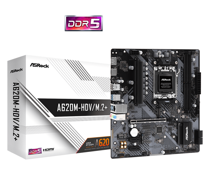Дънна платка ASROCK A620M-HDV M.2+, Socket AM5, mATX - Image 4